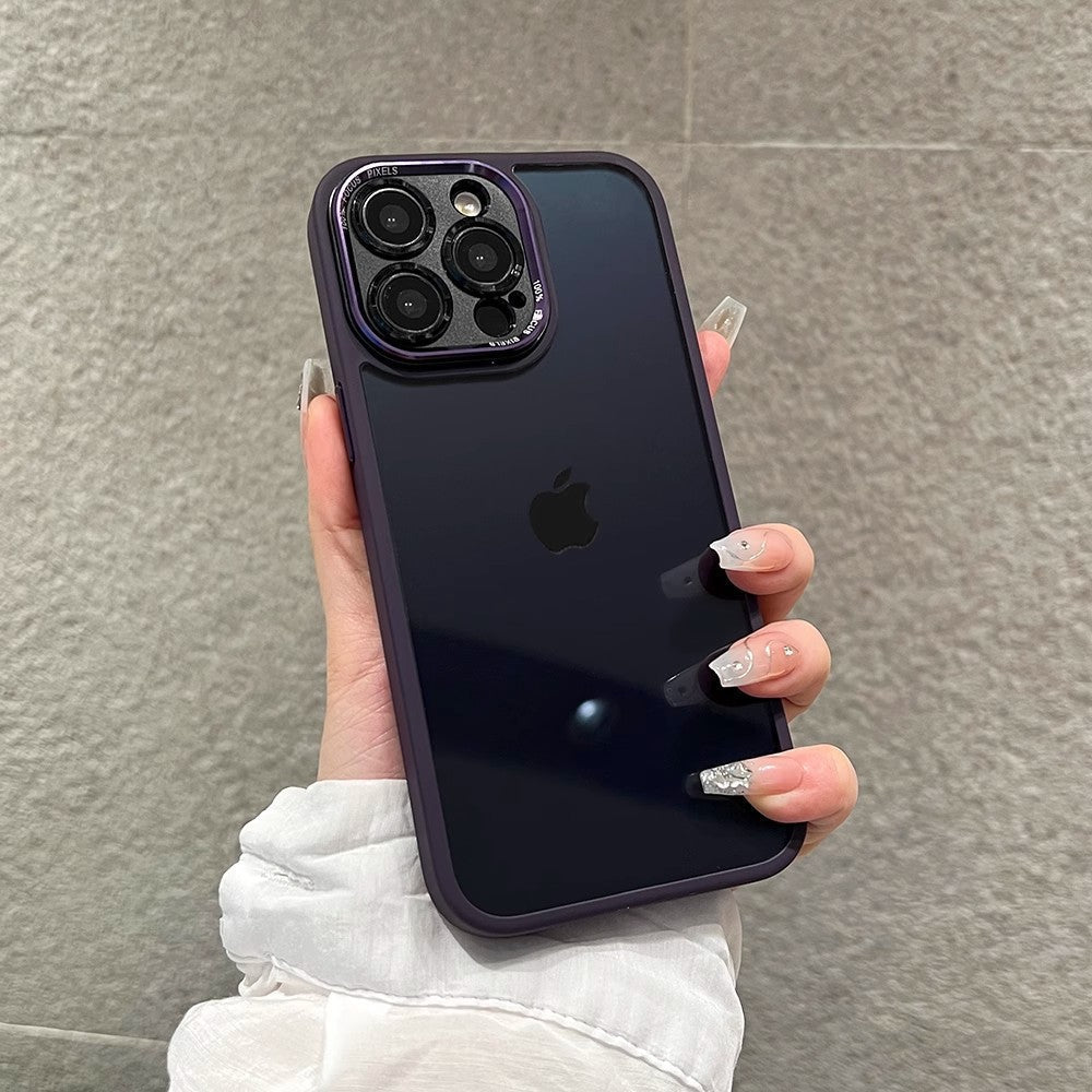 Metal Lens Transparent Magnetic Case for iPhone 15 Pro Max - TechNest