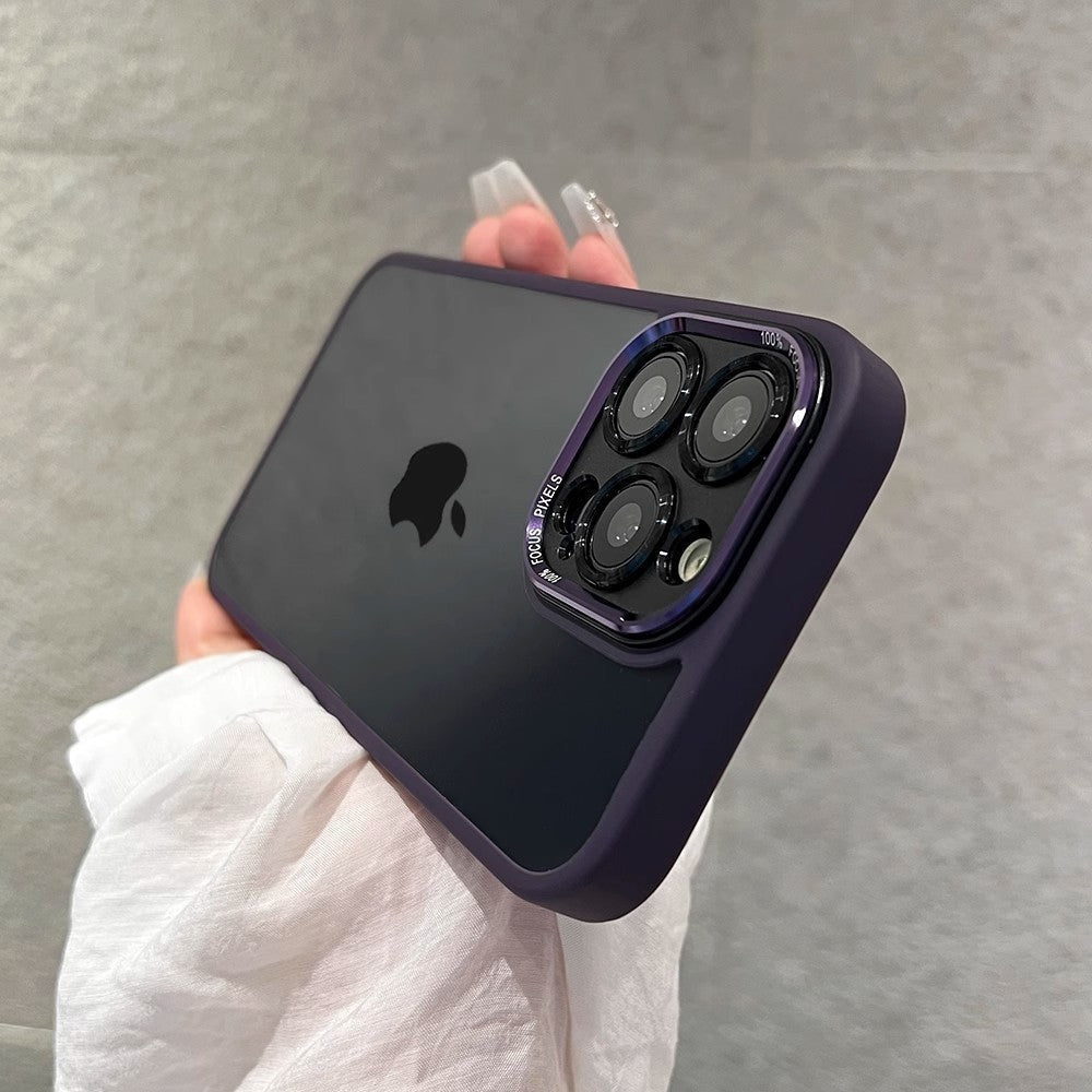 Metal Lens Transparent Magnetic Case for iPhone 15 Pro Max - TechNest